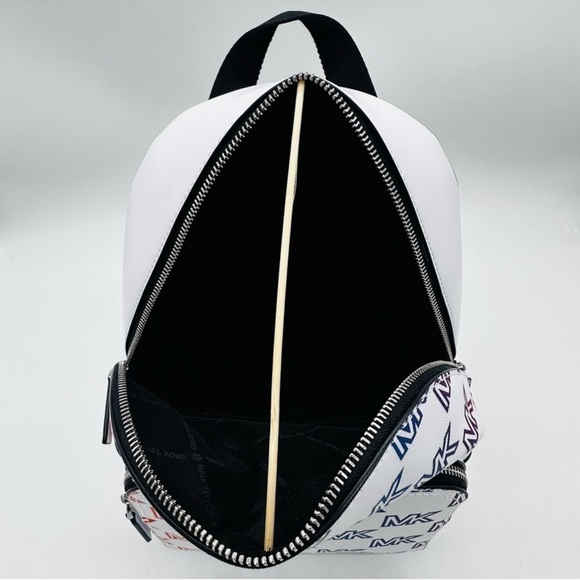 Michael Kors Cooper Commuter Medium Sling Bag Backpack MK Rainbow Optic White - Picture 12 of 14